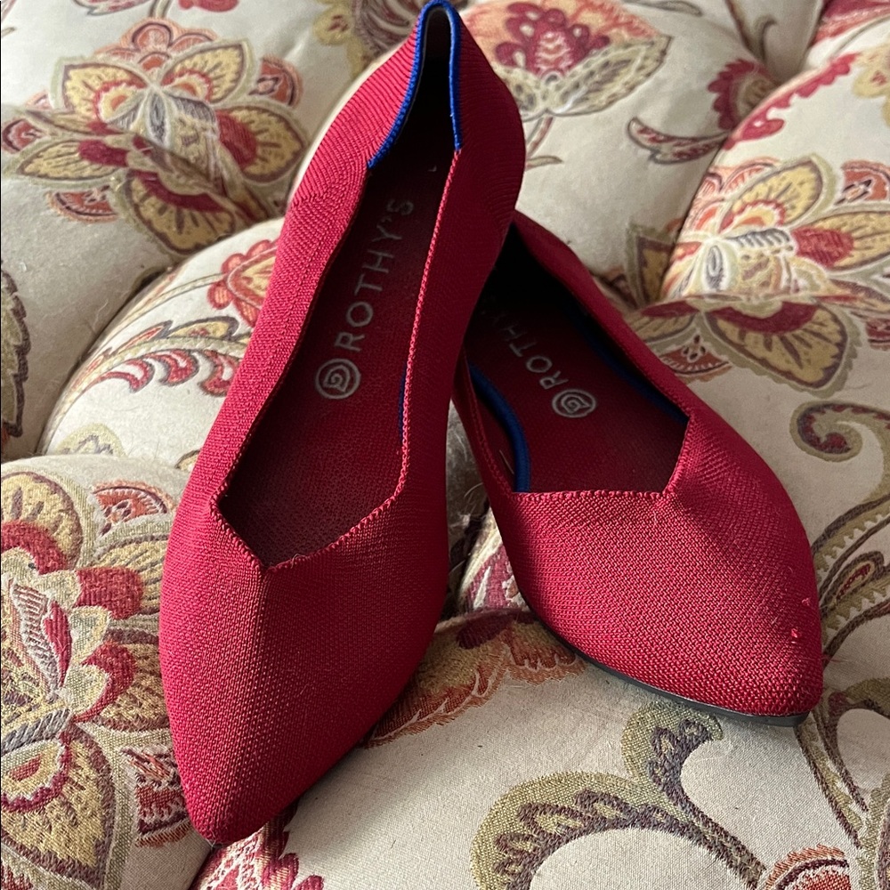 Rothy's Women's Scarlet Red Pointed Flats